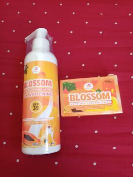 Product Review of 1 BLOSSOM WHITENING LOTION 250ml and 1 BLOSSOM WHITENING SOAP 100g Body Care Skin Care from J**👌 1