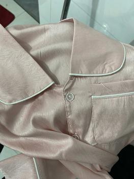 Product Review of Bộ đồ nữ pijama chất lụa xước trơn cổ sen tay dài quần dài Nhung from H** ** 0