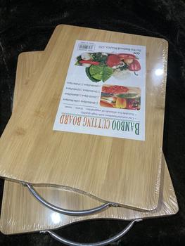 Product Review of Thickened Natural Bamboo Choppingg Board kitchen Meat Vegetable Fruit Wood Cutting Board Knives Mold from C** 0