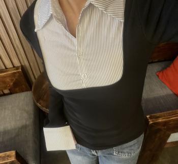 Product Review of Áo sơ mi nữ thiết kế phối thun hottrend thu đông kiểu dáng trẻ trung sang trọng sơ mi đi tiệc đi làm đi chơi LAMO- B1375 from N** n** 0