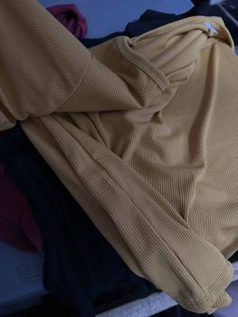 Product Review of Lg. Clothing Cotton Knitted Square Neck Full Length Plus Size Women's Slim-Fit Top  Womenswear Basic Fabric light brown outfits Soft Blouse Style Elegant Stretchable Comfortable from J**) 0