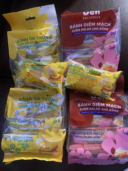 Product Review of 4 TÚI (16c) Bánh Da Trứng Cuộn Sốt Salad Chà Bông và Diêm mạch - DELI - Bánh Ăn Sáng - TẶNG 2 BÁNH DA TRỨNG 85g from ℂ** ** 𝚌**𝚞 𝚕**🐷 1
