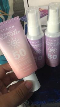 Product Review of Adorn Premium Sunscreen by Camille Trinidad Spf 50 from B**u ** 0