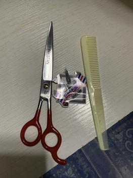 Product Review of Pakistan Barber Scissors 8” inch Stainless Steel Ready To Use Quality Pakistan Made Steel @EmdeL Haircare Durable Heatless from O**Y 0