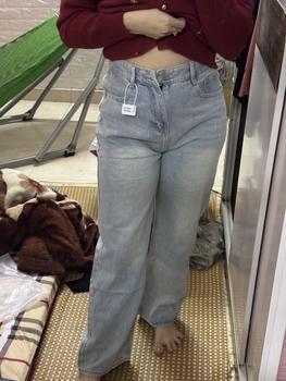 Product Review of (S-2Xl) HHCHOU- Quần Jeans Suông Trơn Màu Xanh nhạt vải Qc mềm h3369 Nữ Pants Kem Women from 𝟷**🎀 1