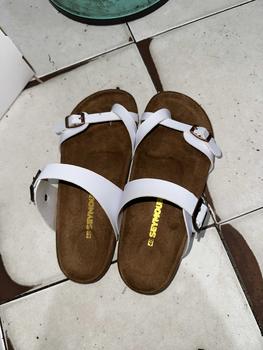 Product Review of SEYMOUR Sandals - Delta White Karet Putih from T**i 1
