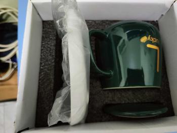 Product Review of VISHAL Mug Cangkir Elektrik Set  55 Derajat Penghangat Kopi Gelas Mewah Keramik Listrik dan Sendok VS-1847 from j**i 3