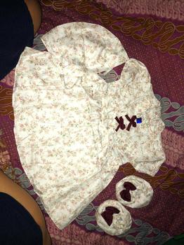 Product Review of Dress bayi 0 6 12 bulan set sepatu bandana / bonnet Setelan Baju bayi Perempuan Katun Pakaian anak Cewek from @**️ 0