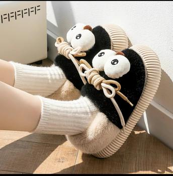 Product Review of [Có Quai+ Tất] Dép Lông Thỏ Êm Mượt Đính Mắt Đế Dày 5CM Bản Cao Cấp Có Quai Sau Kiểu Mới Mùa Đông Năm 2024 Siêu Ấm Êm Chân (Mã 64) from T**o 1