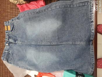 Product Review of Chân váy jean nữ dáng dài LIMISU váy bò dài lưng cao dáng chữ A xẻ tà sau chất jean cao cấp Nữ ( V1 ) from Y** D**n 0