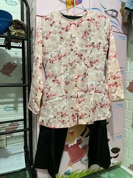 Product Review of Hân Nguyễn Áo Bà Ba - B.A01 (ÁO LẺ) Áo Bà Ba Dây Kéo Hoa Gió Cổ Tròn tay dài Nữ Top Women Sơ Mi from C**g 0