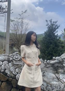Product Review of Miiushop- Váy dạ nhũ cúc đá viền tua rua from t**o m** ྀ**ི 1