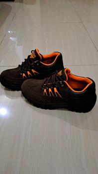 Product Review of sepatu safety pria ujung besi double suede cream tan brown boots karet sepatu Kerja Shoes Hitam Black from r**a 0