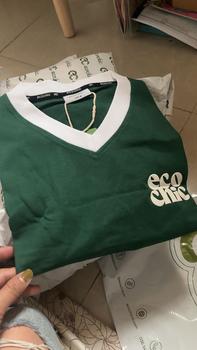 Product Review of Áo Baby Tee Cổ Tim Viền Màu ECOCHIC ENGINE BABYTEE B061 Local Brand Chính Hãng Unisex Form Ôm Premium Cotton from K** Â** 1
