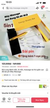 Product Review of (Tặng 1pin+1Tóc se) Máy, bút rung rà đánh mí mắt -  Máy Massage cây  đánh ghèn lỗ máy rung đánh from Ú** N**n 0