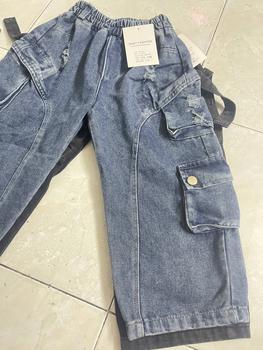 Product Review of [Ankids](Có quà ngẫu nhiên) Quần suông mix túi hộp, chất jeans mềm đẹp, cạp chun to, cá tính 10-40kg from 🍁**🍁 0