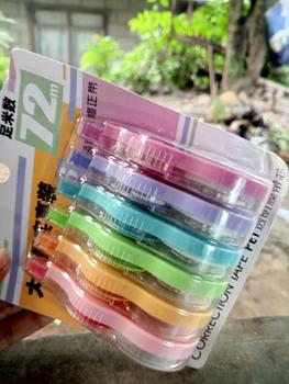 Product Review of SCOOLL Correction Belt Set of 6 Student Supplies with Silk Slip Correction Belt Stationery Large Capacity Student Correction Belt Correction Belt Learning Supplies Stationery 72 meters Large Capacity from ᝰ** 0