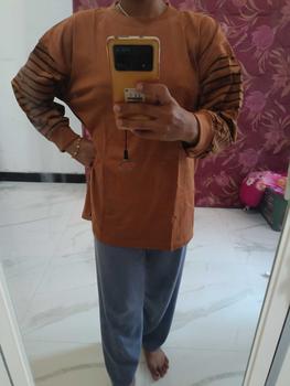 Product Review of QR PROJECT ID - KAOS POLOS OVERSIZE LENGAN PANJANG STRIPE SALUR WITH SLIT from A** 1