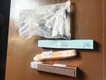 Product Review of 4Pcs Makeup Set O.TWO.O 3D Silk Fiber Eyelash Black Mascara Waterproof Long Lasting Mascara+Small Triangle Eyebrow Pencil+ Silk Soft Glass Lip Glaze Moisturizing Lip Gloss+ Professional Eyelash Curler from 💚**😊 1