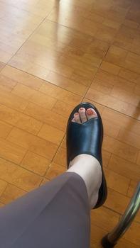Product Review of DÉP DA CAO CẤP HỞ MŨI CAO 7CM Nữ DéP Shoes from s**2 1