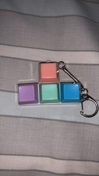 Product Review of Keyboard Fidget Toy Macarone Keychain Keyboard Decompression Toys Finger Clicker Button Stress Relief Toys Gifts for Adult Kids from S**m 0
