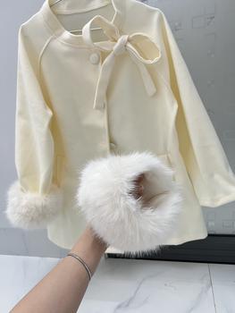 Product Review of Áo Khoác Hai Mặt, Tóc Cáo Thắt Nơ, Phong Cách Mới Cho Nữ, Thanh Lịch, Áo Choàng Trung Bình Và Dài, Thích Hợp Cho Mùa Thu Và Mùa Đông, 2024 from B**n 2