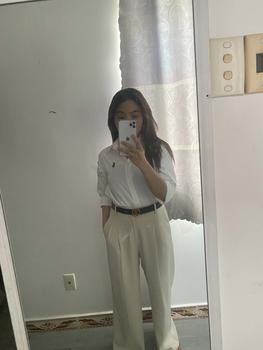 Product Review of Áo sơ mi nữ thiết kế kiểu dài tay thêu hình ngựa TOYOUstyle - áo sơ mi form rộng women top from a**5 0