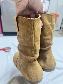 Product Review of [จัดส่งในประเทศไทย] รองเท้าบูทหุ้มข้อ JINxCHOY สไตล์เรโทร หัวกลม แพลตฟอร์มอเนกประสงค์ วัสดุ Pu ฤดูใบไม้ร่วงและฤดูหนาว มาใหม่ สีทึบ แขนหนังนิ่ม สั้น ส้นแบน สไตล์กองแบน SS24 from N**i 3