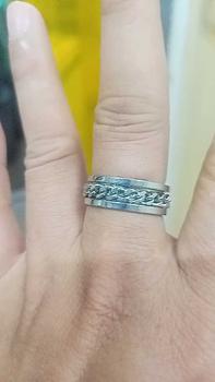 Product Review of Bottle opener ring net red hot style fashion rotatable decompression titanium steel chain ring men and women stainless steel ring personality open beer bottle cap trend couple jewelry students from G**S f**n D**Y 0