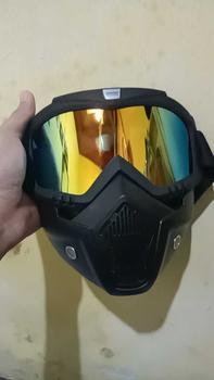 Product Review of Goggle Mask Kacamata Goggles Mask Helm Anti Glare Windproof Motor Motorcycle Sepeda Set Uniseks Pria Wanita Uniseks from I**💰 1