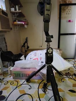 Product Review of Selfie Stick Tripod 360°/180°Rotating Wireless Bluetooth Remote Selfie Stick Retractable Selfie Stick Fill Light Live Holder from m**a 3