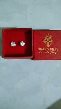 Product Review of [Mẫu Mới Hoàng Phát] Phụ Kiện Bông Tai Bạc Ý 925 Một Hột 8li X.o.à.n Nam Mỹ Chui Đẩy KHÔNG Xi Kim (B010) from V** A** 0** 0