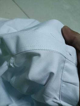 Product Review of Sơ Mi Lụa Màu Trơn Tay dài chất liệu lụa mềm mịn phom body Áo Menswear Trắng from ✨**h V** P** 2