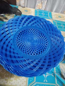 Product Review of Piring Rotan Plastik Lusinan (1Lusin/12pcs) Murah Meriah biru coklat from M**i D**a 1