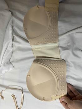Product Review of Áo lót nữ bra 4cm chống tụt cúp ngang nâng đẩy cài trước không dây women M946. Voi Nhung from C** 2
