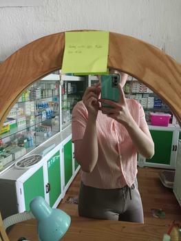 Product Review of Áo Thun Ngắn Tay Cho Nữ, Thiết Kế Xếp Li, Cổ Chữ V, Có Cúc, Mỏng from D** M** N**n 0