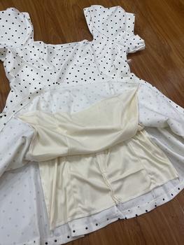 Product Review of ĐẦM CỔ U BIGSIZE CHẤM BI TAY BỒNG DÁNG NGẮN [TNT SHOP BIGSIZE 60KG 90KG] from C**w C**w 2