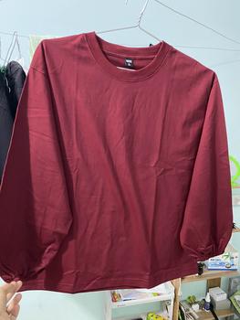 Product Review of ÁO THUN TAY DÀI NỮ PHONG CÁCH UZZANG DỄ THƯƠNG FREESIZE 70 KG TD240901 Women Top Cổ Tròn Nhung Voan from K**n 3