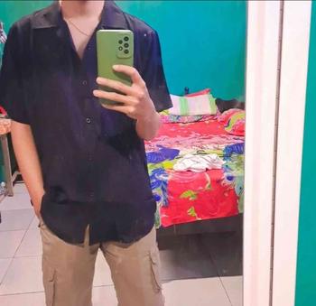 Product Review of Kemeja Rayon Twill Pria Lengan Pendek Oversize Polos Casual Katun arkline polo elegan Pas from B**k D** P**a 0