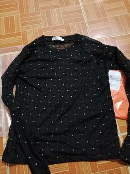 Product Review of Áo Ren Hoa Dài Tay Phom Vừa Dáng Ôm Women Nữ Top Cổ Tròn from B** N**n 0