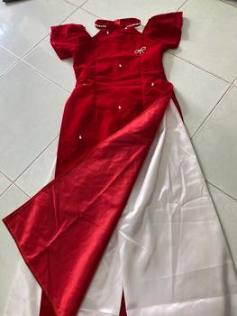Product Review of Sét Áo Dài nữ cách tân, Đính cườm, tay ngắn, Thích Hợp Cho DỊP TẾT Women Nhung Dress Màu Đỏ from S**n 0