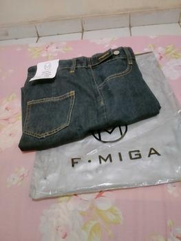 Product Review of F·MIGA C42 High Waist Korean Style Kulot Bagy Jeans Straight Kasual Pants Celana Panjang Loose Celana Jeans Wanita - Abu-abu Biru from ** ** ** ** ** ** ** 0