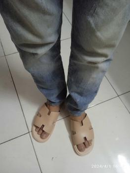 Product Review of Dép chữ k quai da đế cao su giả gỗ cao cấp from ༄**࿐ 0