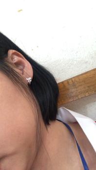 Product Review of Bông tai nơ Bốn cánh Mềm mại HMJ đường kính 8mm Hoa Tai Women Khuyên Tai from N**n 0