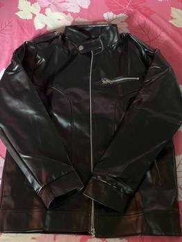 Product Review of Áo Khoác Da Bóng Nam Phối Dây Kéo Cao Cấp Mẫu Mới. Menswear  Kate Kem from Q** M**✅ 0