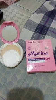 Product Review of MARINA Compact Powder UV Brighten Up Bedak Padat 12gr Peach Wajah from u**8 0