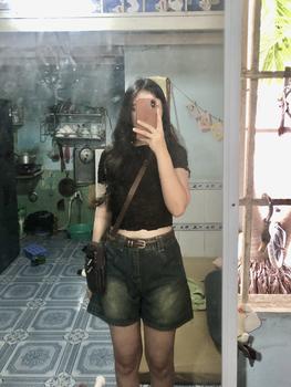 Product Review of Quần Jeans Đùi From Chữ A Cạp Cao Basic Dễ Phối Đồ from Q**) 0