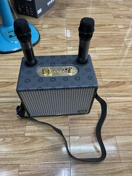 Product Review of loa karaoke sk 2039kèm 2 mic không dây mic sạc có quai sách tiện lợi Loa kệ sách Củ Loa Nghe Nhạc Kem from T** H** H**g L** 0