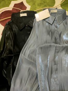 Product Review of Mayoutfit Feeza Premium Shimmer Shirt / Shirt Shimmer Wanita Atasan from P**e 0