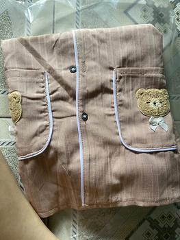 Product Review of Bộ Ngủ Đồ Bộ Pyjama Cổ Vets Quần Dài Aó Hai Túi Gấu Vải Đũi Gân Mềm Nhẹ from C** n**y đ** b**n ** 1